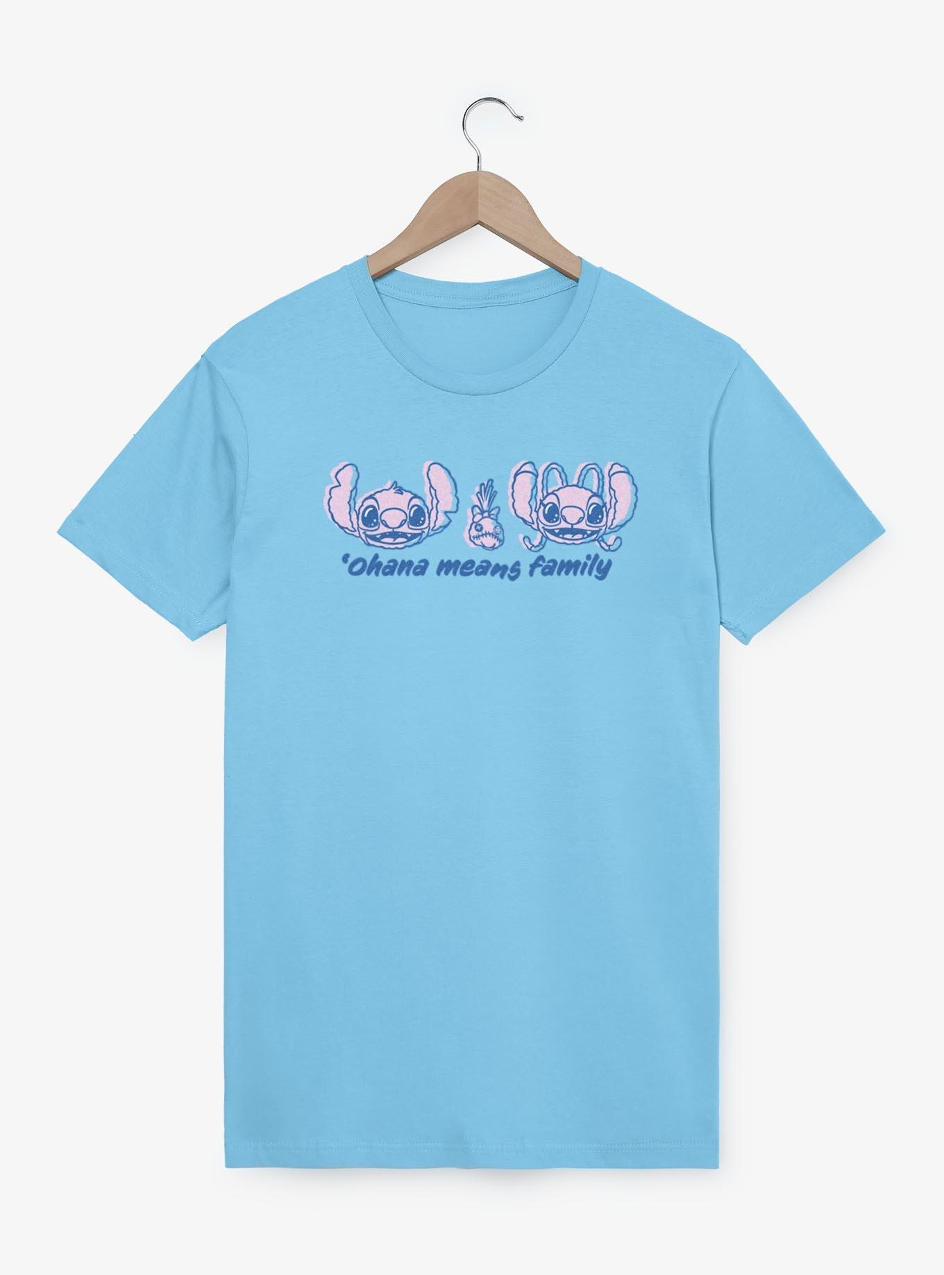 Disney Lilo & Stitch Ohana Means Family Quote T-Shirt